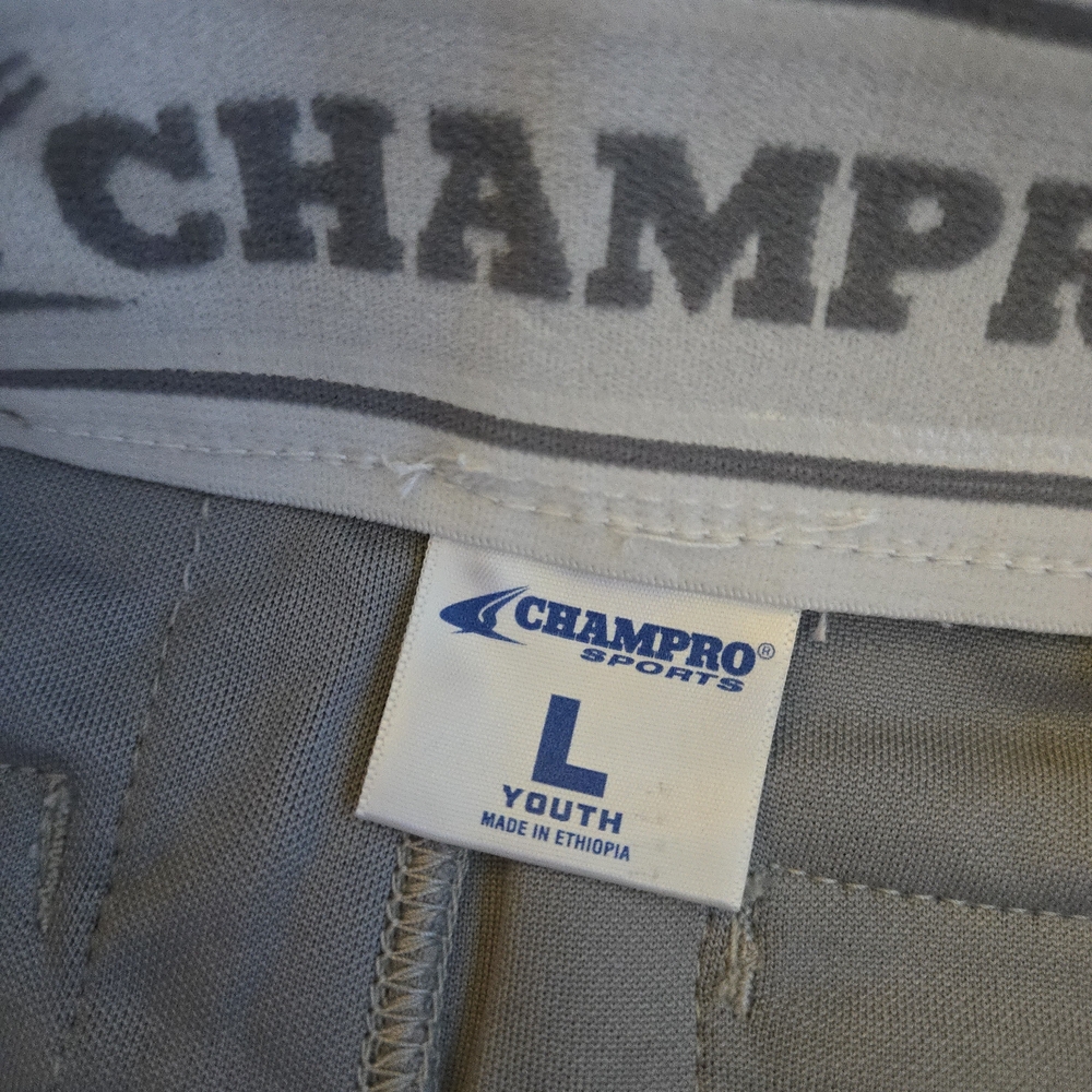 Champro Youth Large Grey Baseball Pants Elastic Jogger Cuff EB3 - Picture 2 of 8